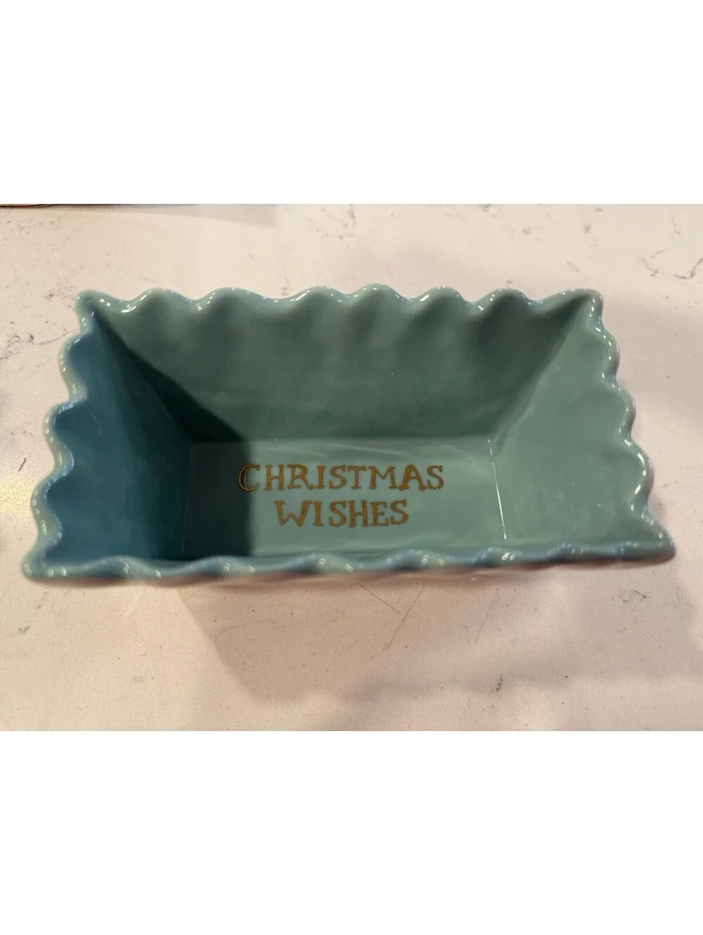 Anthropologie Holiday L'Hiver Mini Loaf Pan Christmas Wishes Lot Of 2